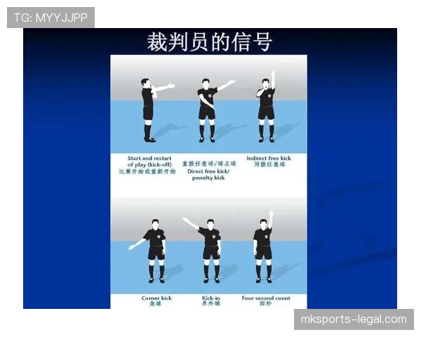 裁判手势在足球比赛中代表的规则判罚含义解析